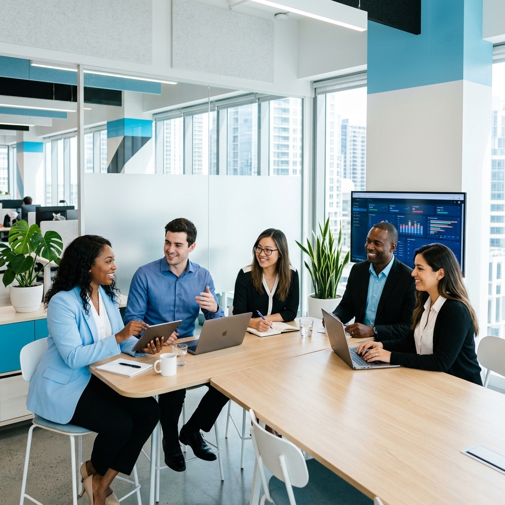 Business Professionals Collaborating